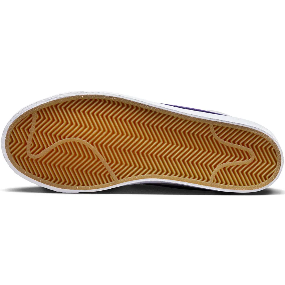Nike SB Orange Label Zoom Blazer Mid ISO Shoes White/Court Purple-White-Gum Light Brown