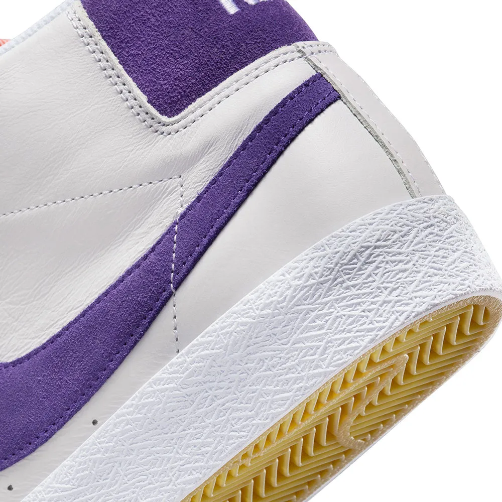 Nike SB Orange Label Zoom Blazer Mid ISO Shoes White/Court Purple-White-Gum Light Brown