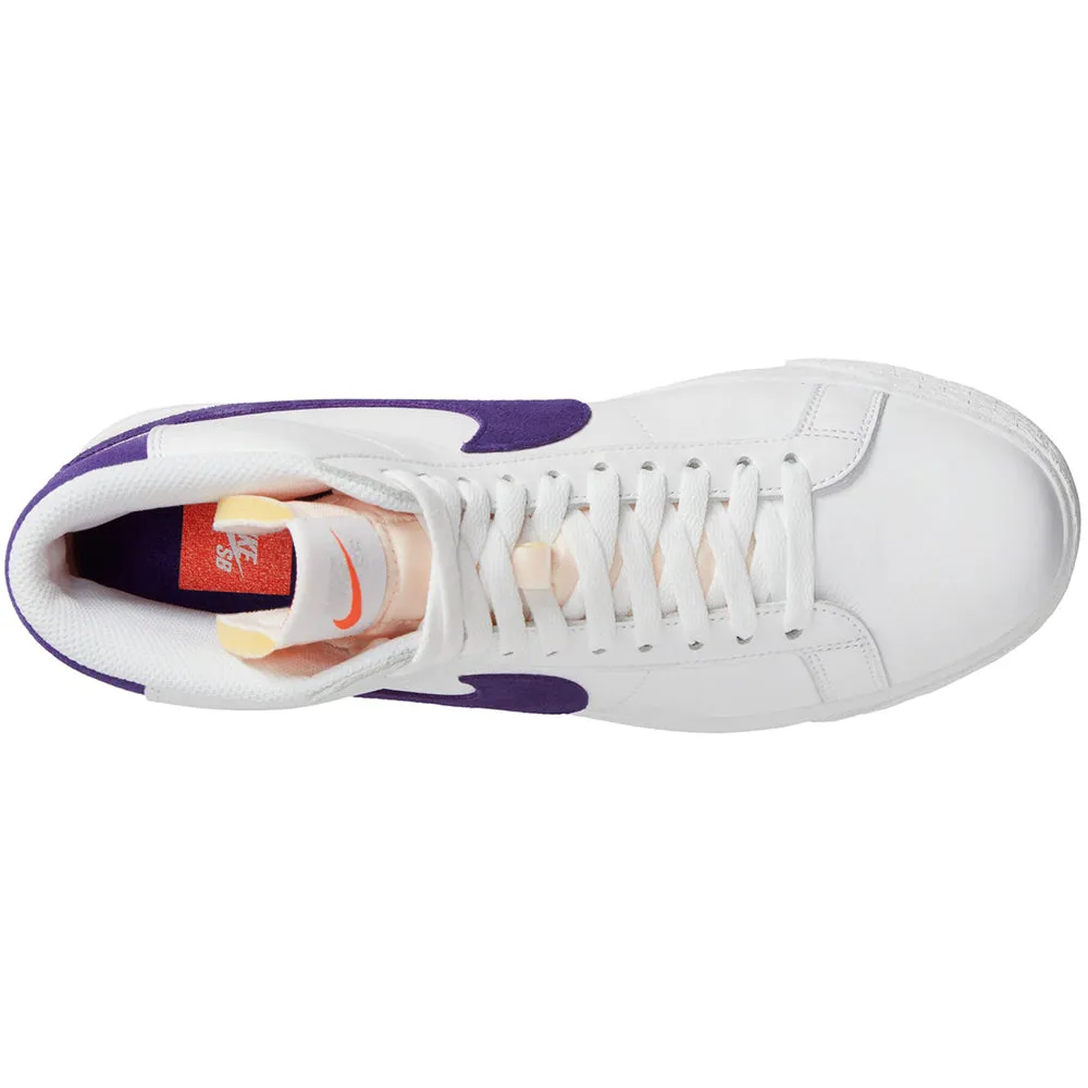 Nike SB Orange Label Zoom Blazer Mid ISO Shoes White/Court Purple-White-Gum Light Brown