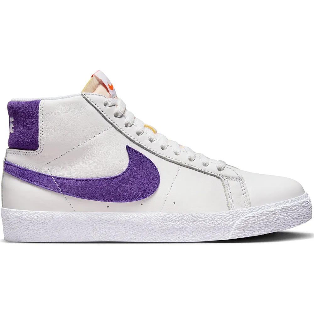 Nike SB Orange Label Zoom Blazer Mid ISO Shoes White/Court Purple-White-Gum Light Brown