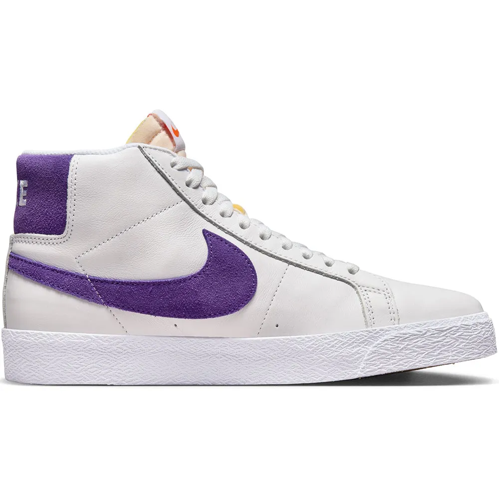 Nike SB Orange Label Zoom Blazer Mid ISO Shoes White/Court Purple-White-Gum Light Brown