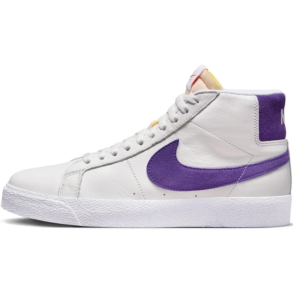 Nike SB Orange Label Zoom Blazer Mid ISO Shoes White/Court Purple-White-Gum Light Brown