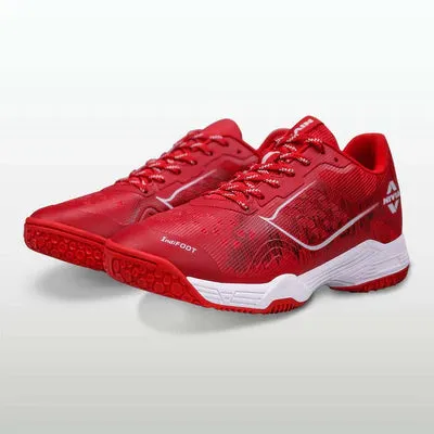 Nivia Hy-Court 3.0 Badminton Non Marking Shoes (Red)