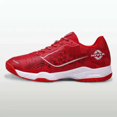 Nivia Hy-Court 3.0 Badminton Non Marking Shoes (Red)