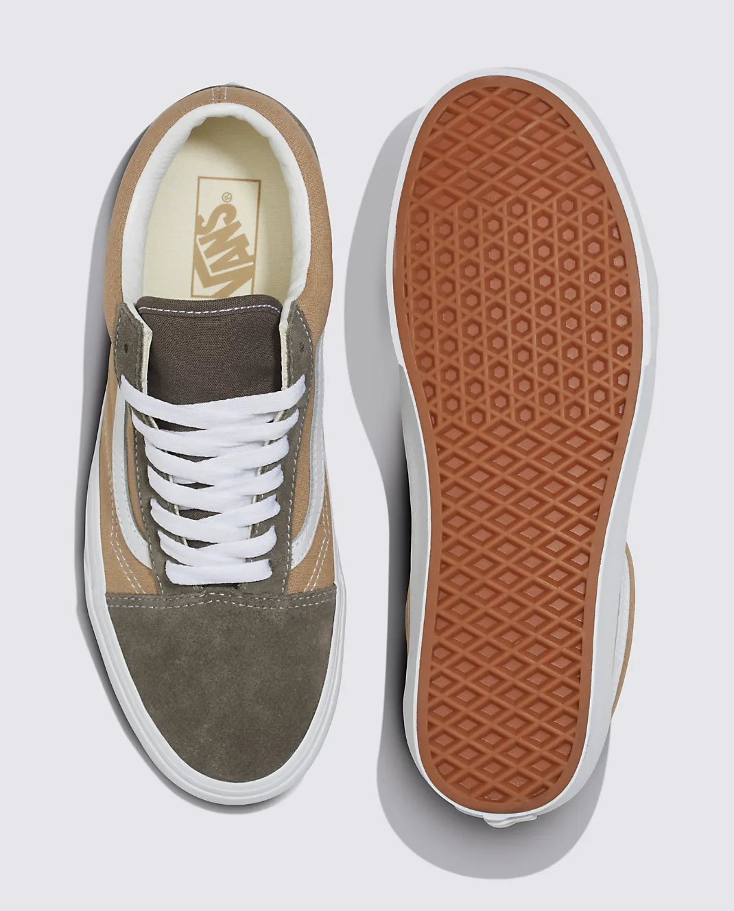 OLD SKOOL - CANVAS/SUEDE BLOCK BROWN