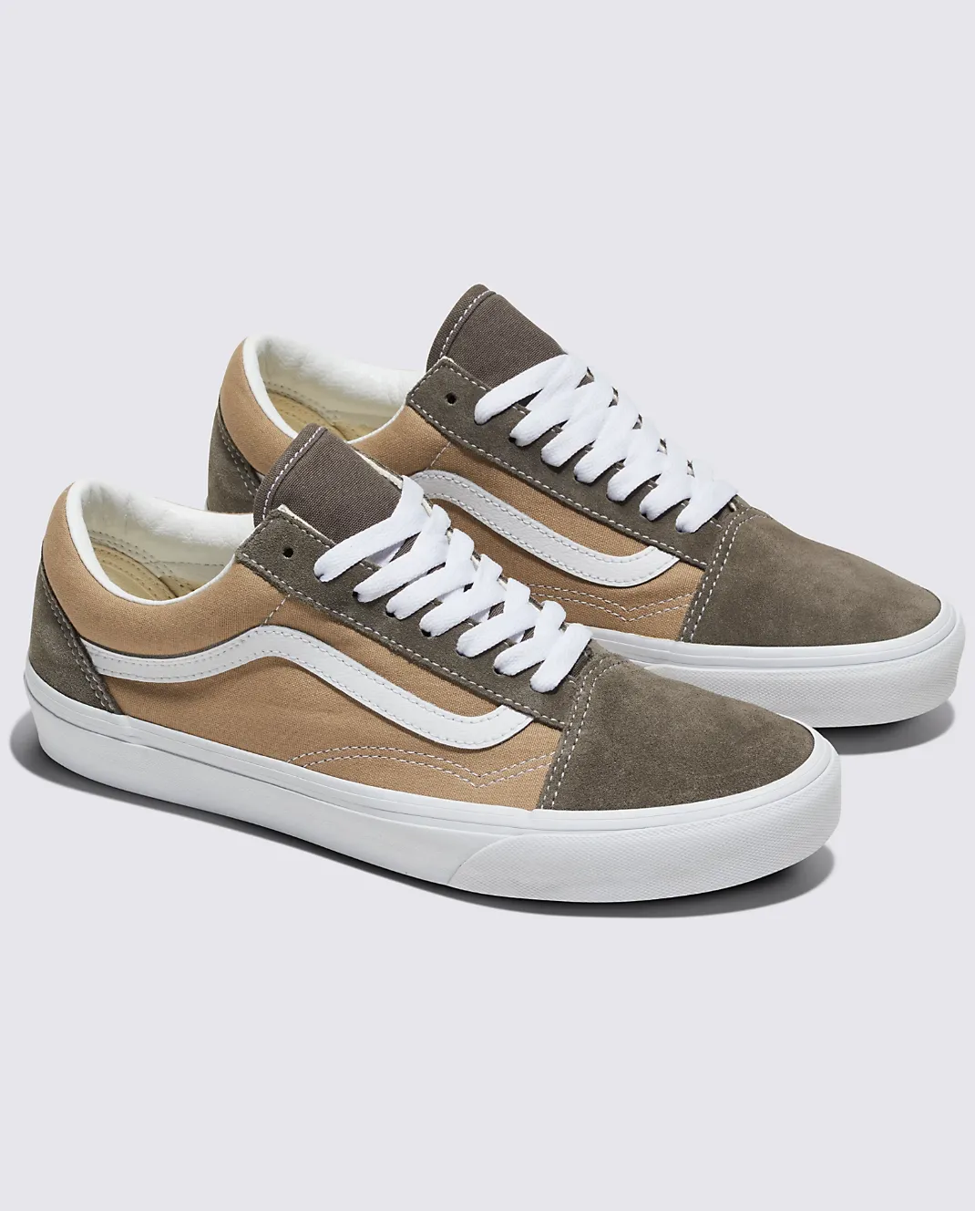 OLD SKOOL - CANVAS/SUEDE BLOCK BROWN