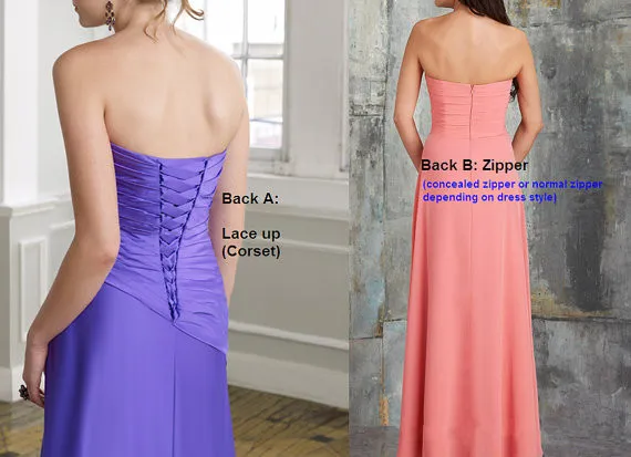 Orange Chiffon Evening Dress One Shoulder Bridesmaids Dress Long (BM239L)