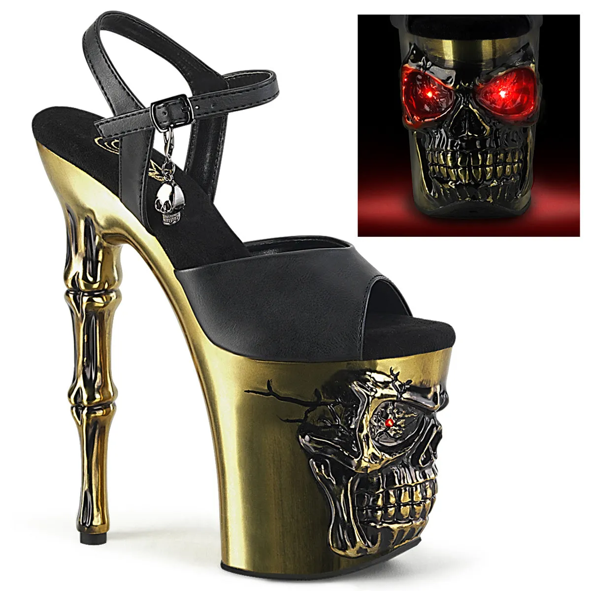Pleaser Rapture 809-LT Brass Shoes