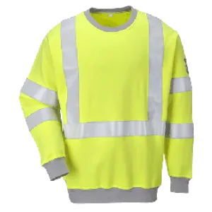 Portwest FR72 Flame Resistant Anti-Static Hi-Vis Sweatshirt