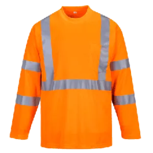 Portwest S191 Hi-Vis Long Sleeve Pocket T-Shirt