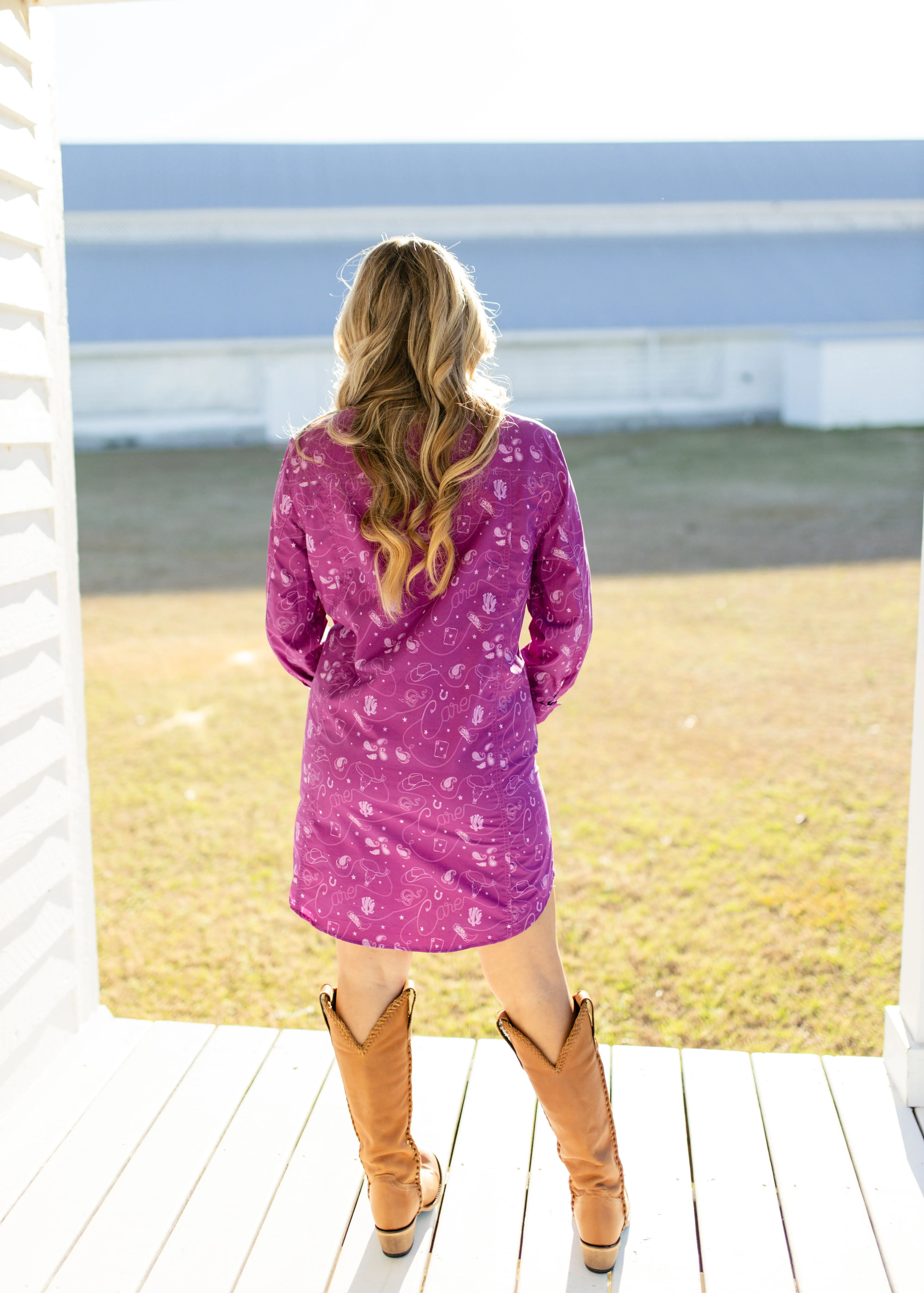 Preslie Western Poplin Shirt Dress