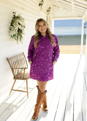 Preslie Western Poplin Shirt Dress
