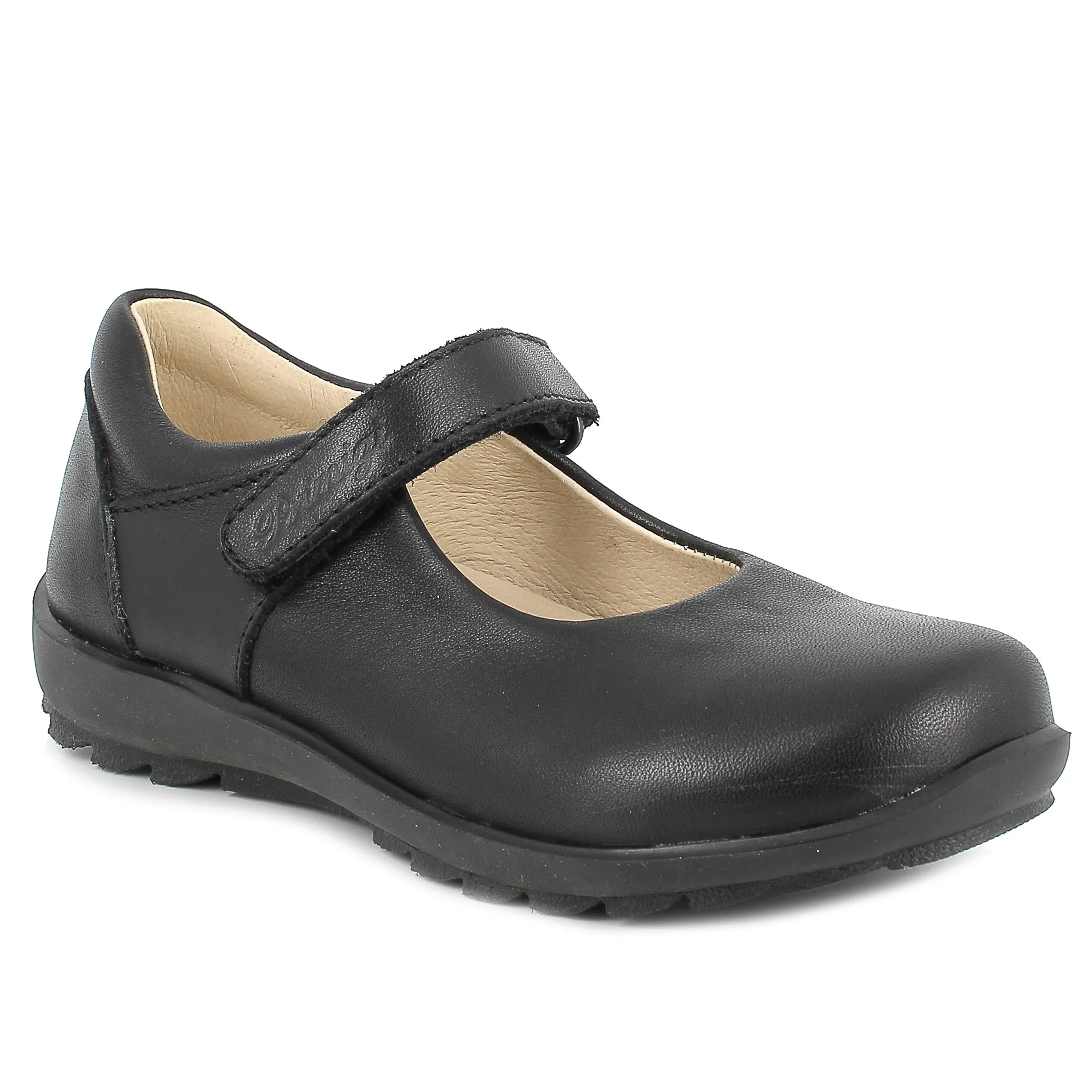 Primigi Girls School Shoe Black Leather 4941022