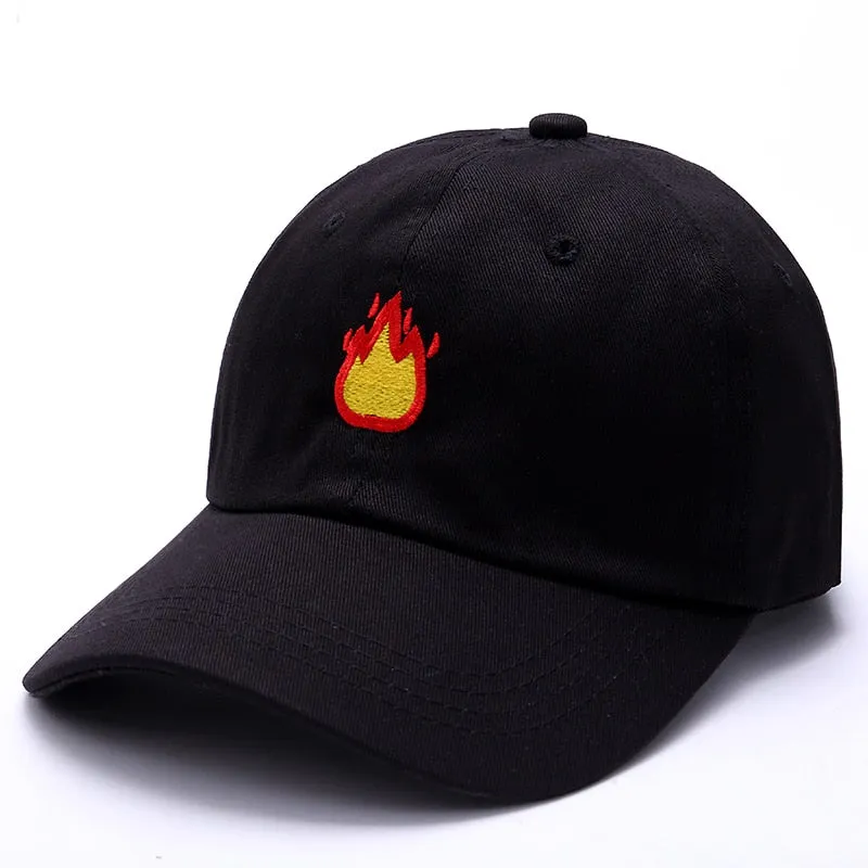 "FLAME" Casquette Baseball Streetwear Noir - URB1™