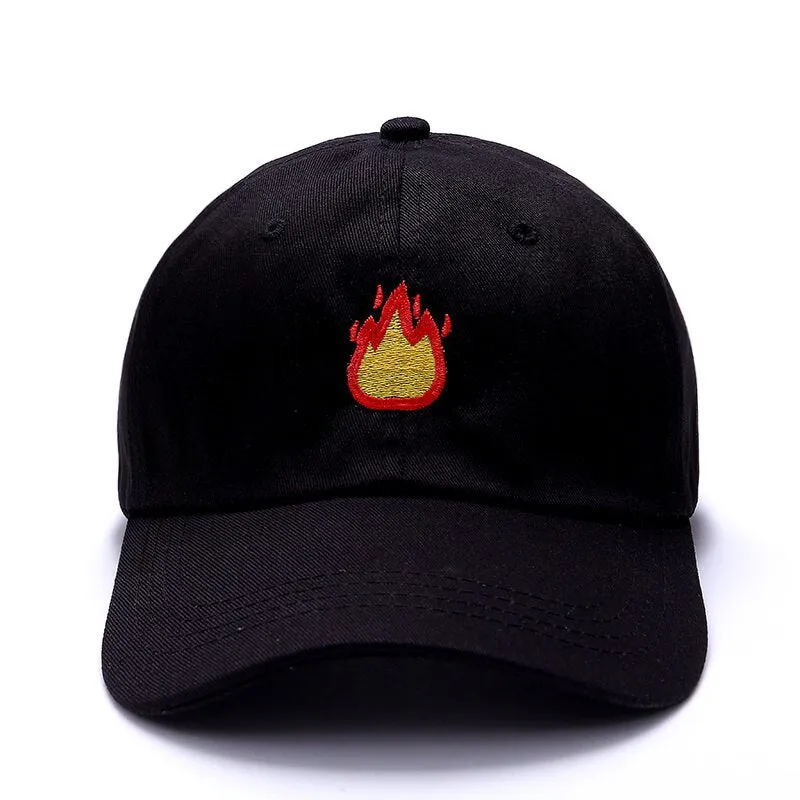 "FLAME" Casquette Baseball Streetwear Noir - URB1™