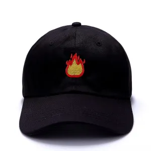 "FLAME" Casquette Baseball Streetwear Noir - URB1™