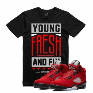 Retro Kings AJ5 TORO BRAVO YOUNG FRESH FLY TEE BLACK