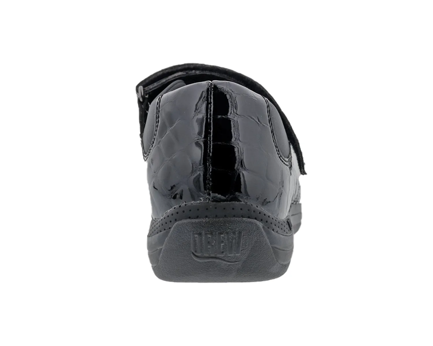 ROSE Black Croc Patent Leather