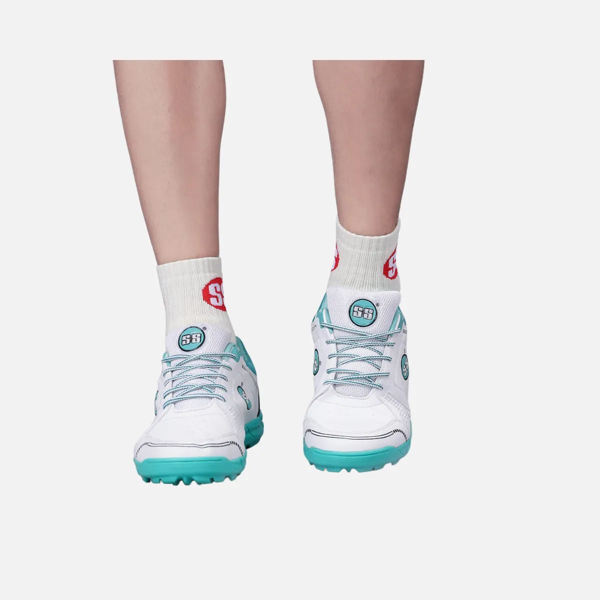 SS Josh Sea Green Men And Boys Cricket Shoes  -Green