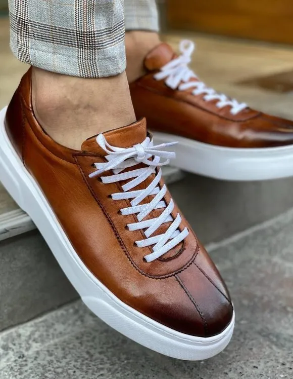 Tan Shaded Mid Top Sneaker