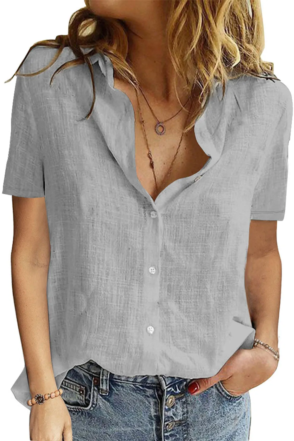Textured Short Sleeve Top
