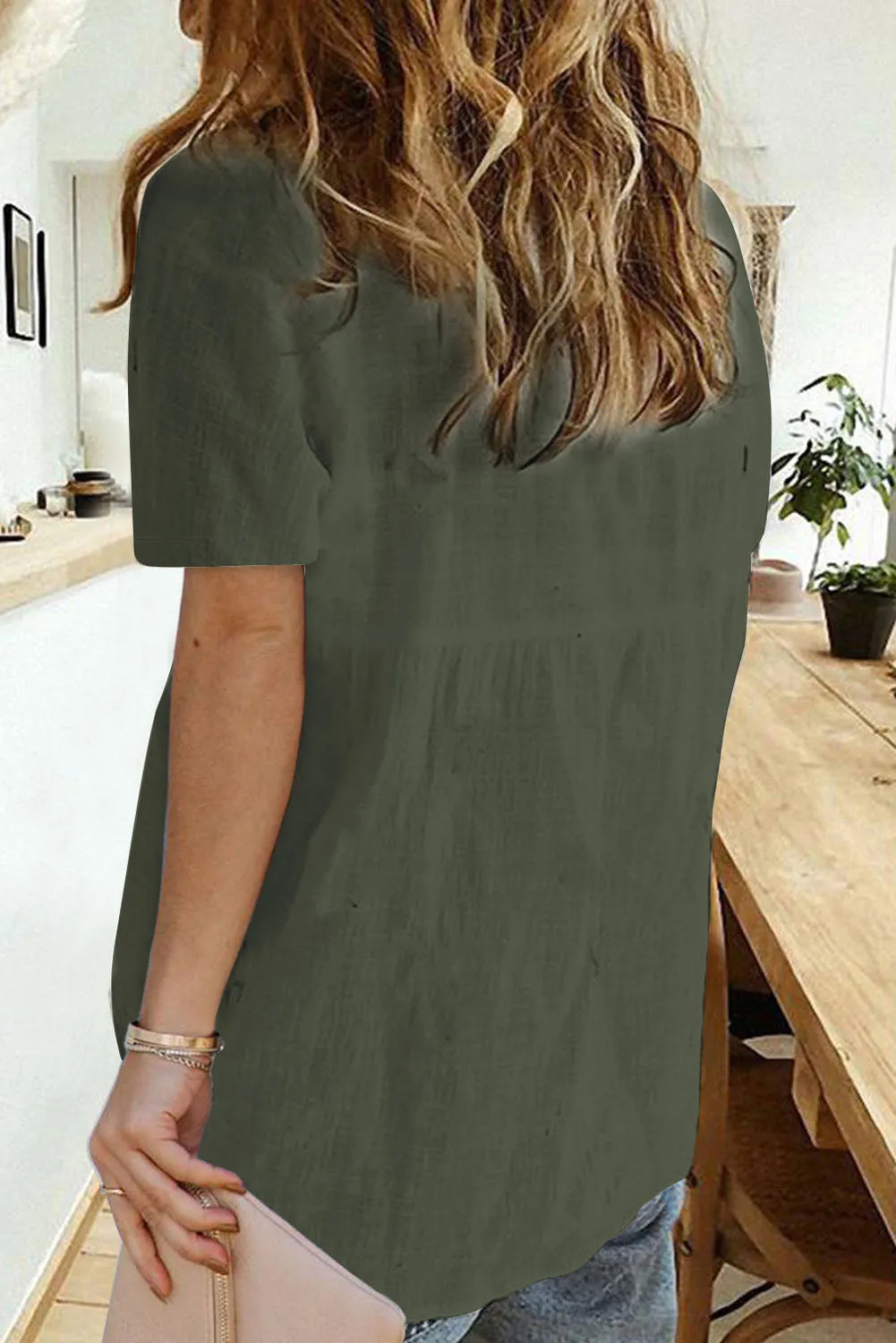 Textured Short Sleeve Top