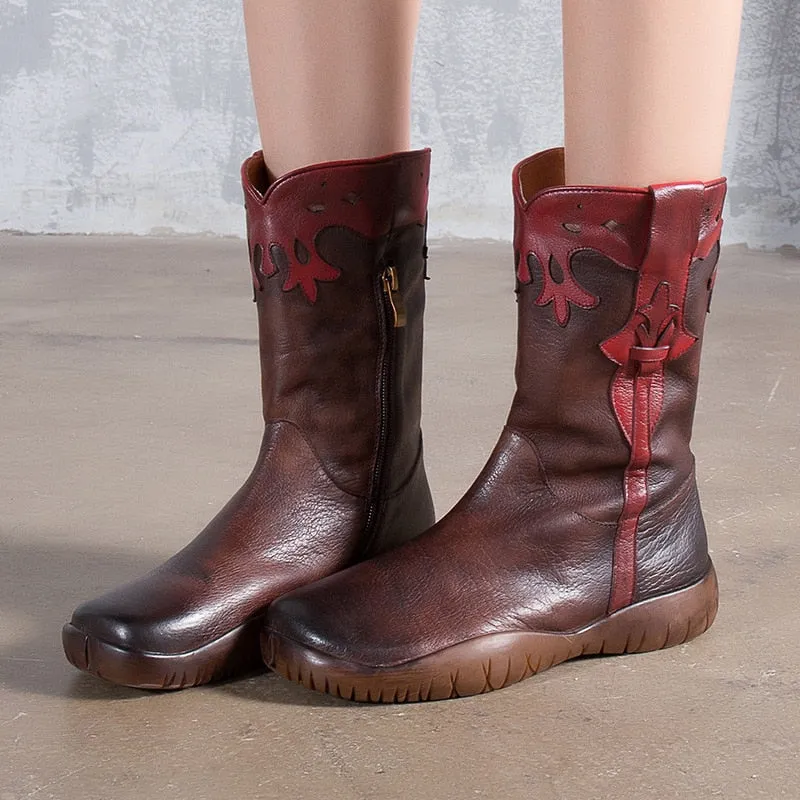 The Cowboy Boho Flat Boots