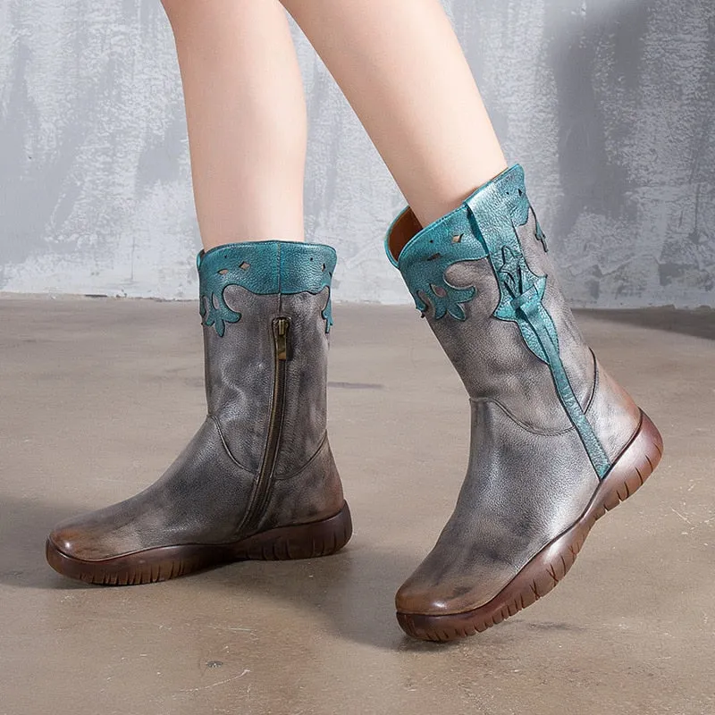 The Cowboy Boho Flat Boots