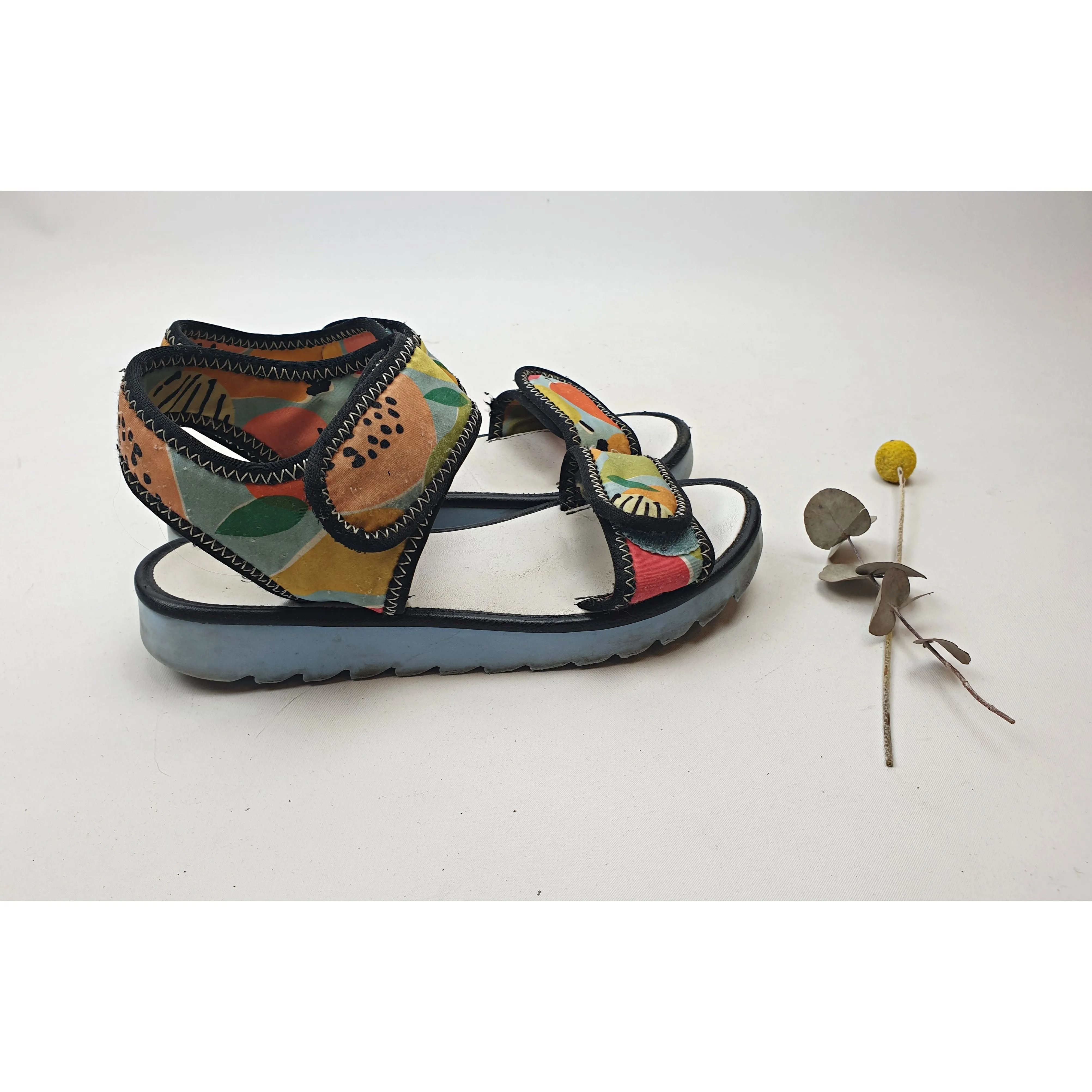 Twoobs x Gorman fabulous fruit print non-leather velcro strap shoes size 36