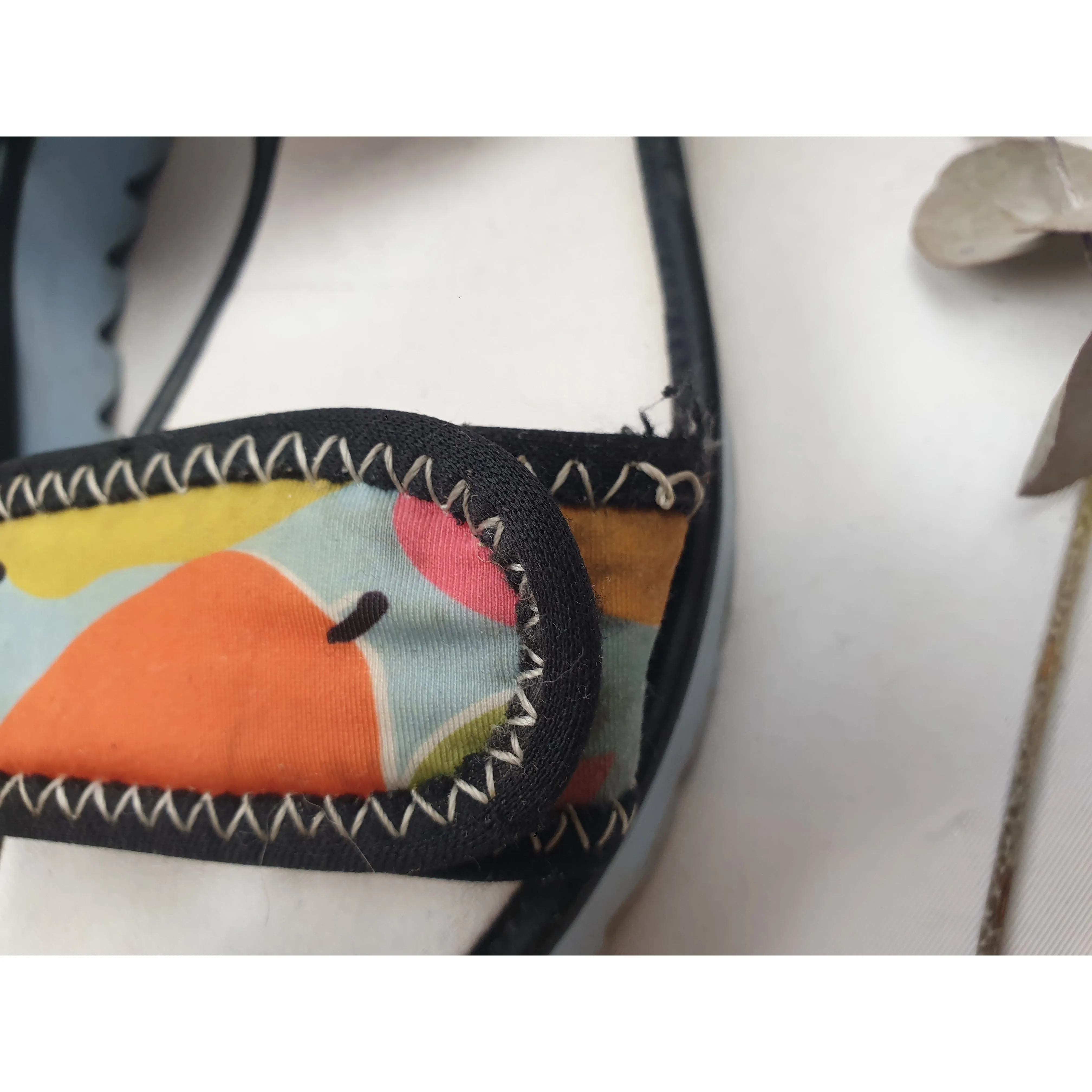 Twoobs x Gorman fabulous fruit print non-leather velcro strap shoes size 36