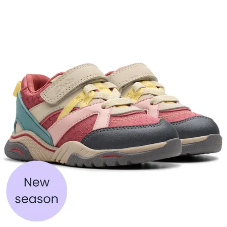 UK 5 Pink Combo Feather Pace Trainers
