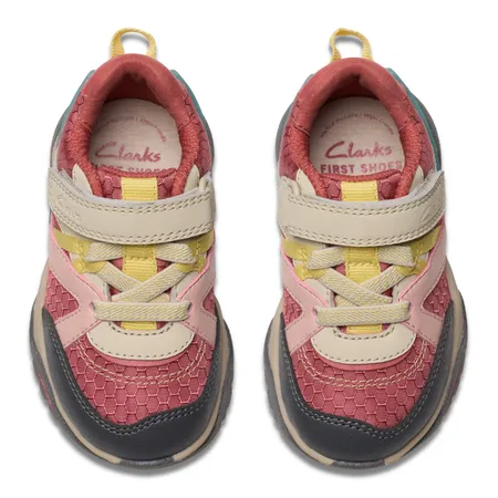 UK 5 Pink Combo Feather Pace Trainers