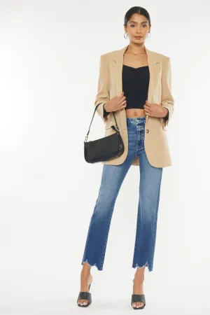 Walnut High Rise Slim Straight Leg Jeans