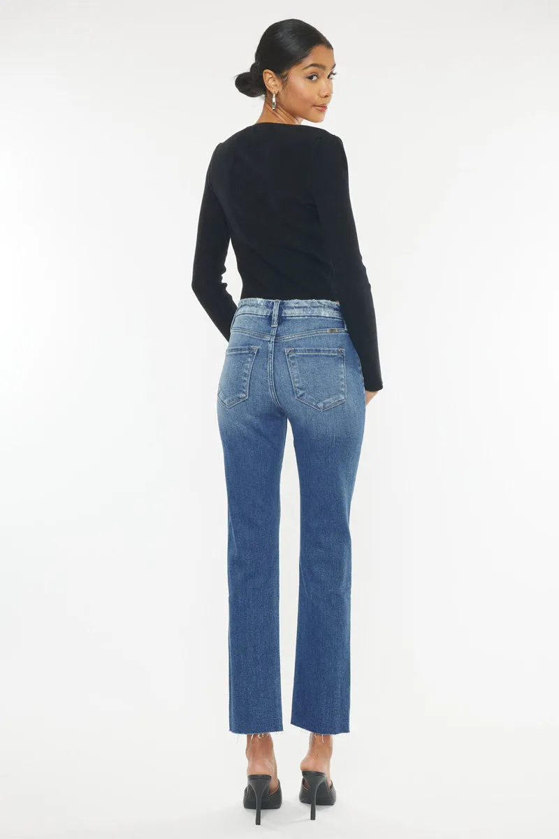 Walnut High Rise Slim Straight Leg Jeans