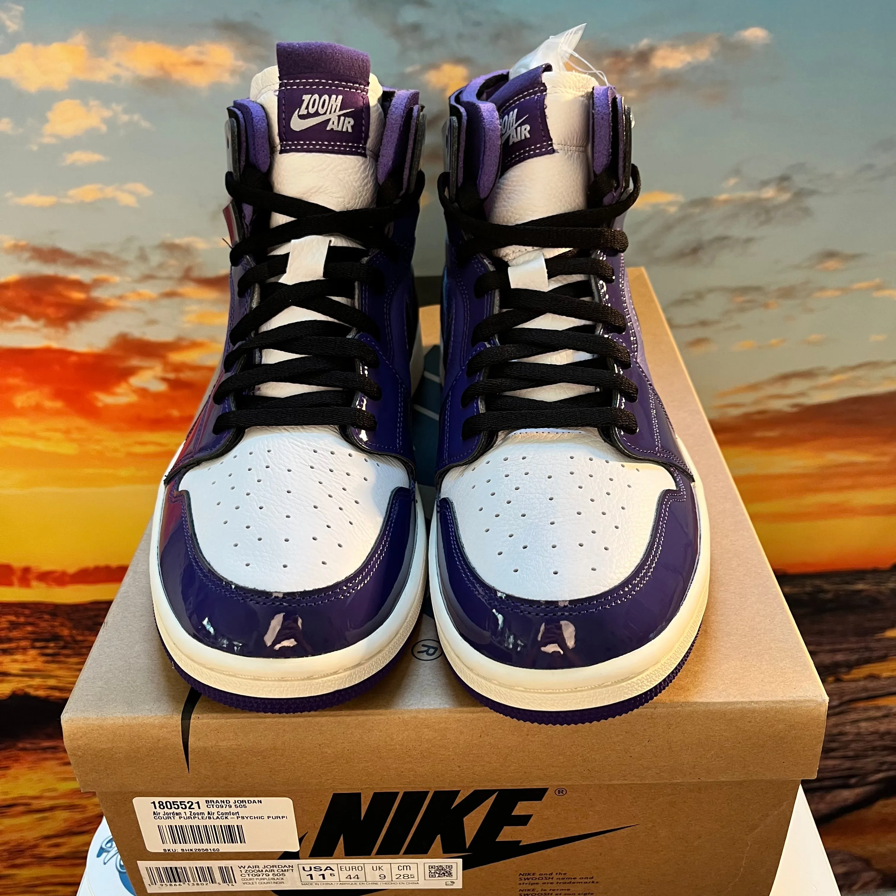 Wmns Air Jordan 1 Zoom Comfort 'Court Purple Patent'
