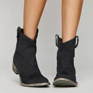 Women's leather cowboy boots