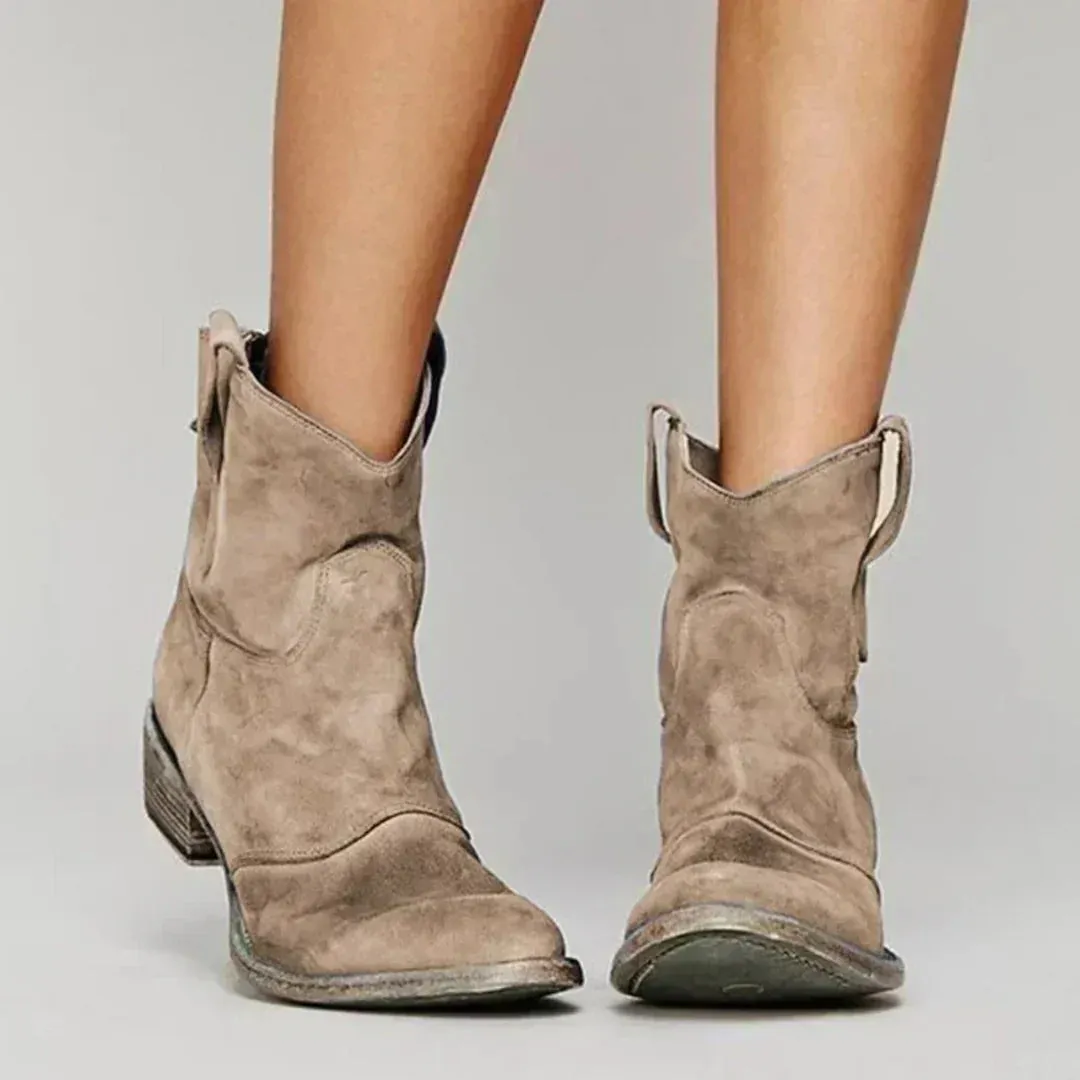 Women's leather cowboy boots