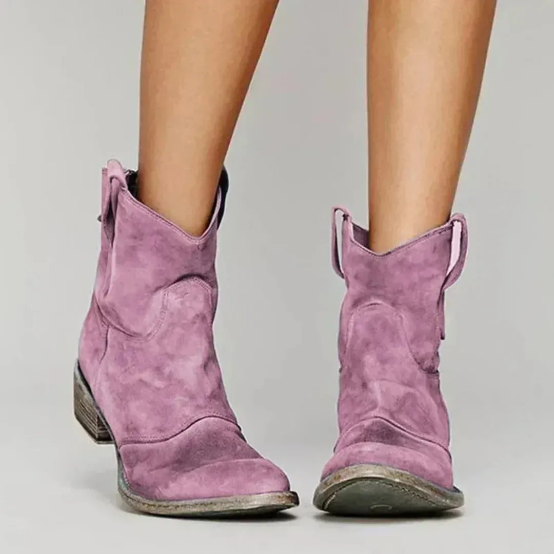 Women's leather cowboy boots