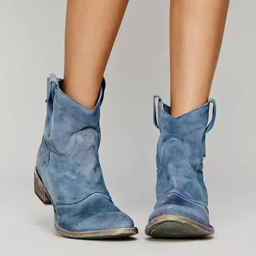 Women's leather cowboy boots