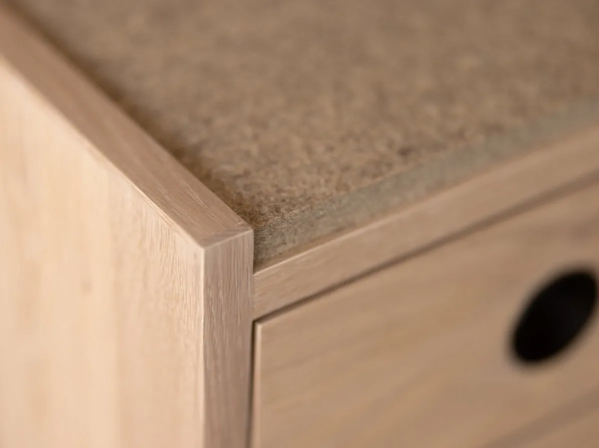 Wood and Felt Bench and Storage | Bank Storage Bench