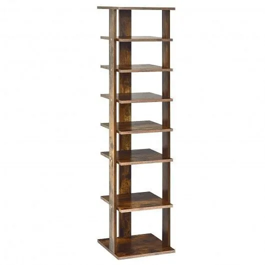 Wooden Shoes Storage Stand 7 Tiers Shoe Rack Organizer Multi-shoe Rack Shoebox-R