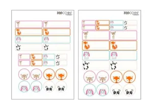 ZOOCCHiNi Multi Purpose Labels - Fiona & Friends
